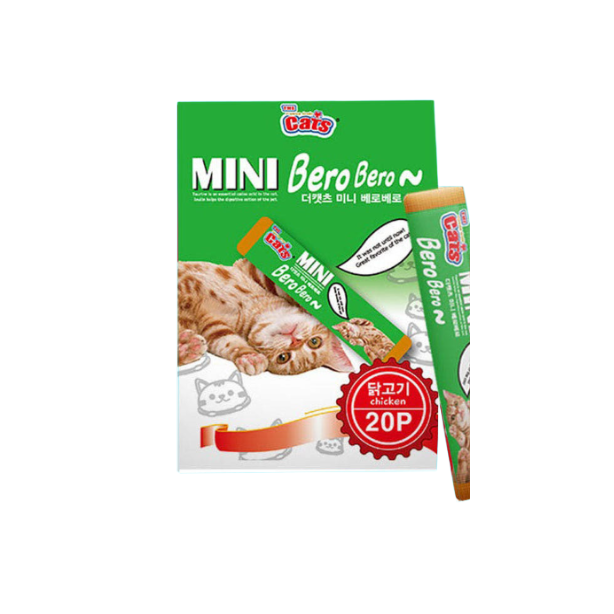 더캣츠 미니베로베로 짜먹이는 고양이간식 20p, 닭고기(10g×20p), 10g, 1개 4,550원