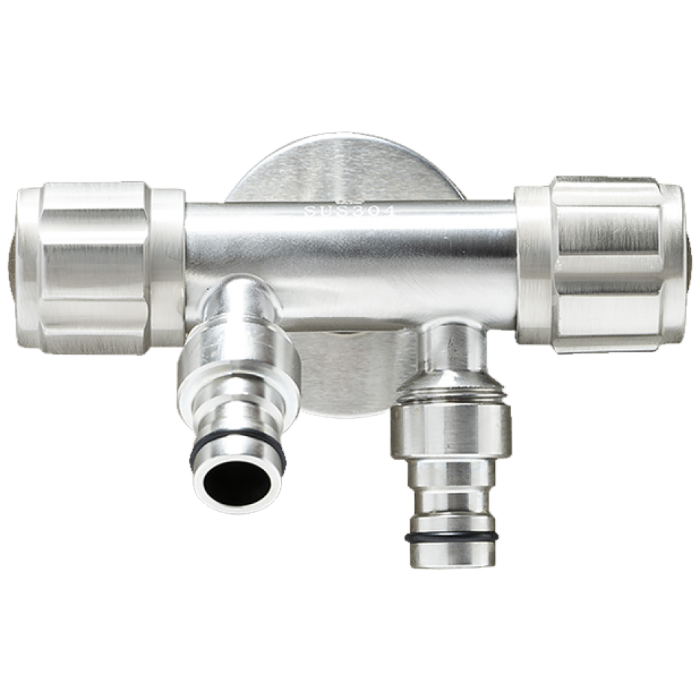 SUS304 스텐 양카프링(일자형) 세탁기 수도꼭지, 1개 16,500원