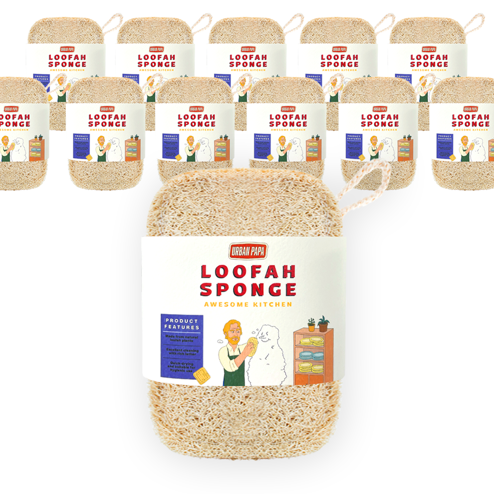 어반파파 어썸루파 천연수세미(대형), 3개, 4세트 친환경 제로웨이스트 미세플라스틱제로 집들이선물, 3개입, 4개 35,790원