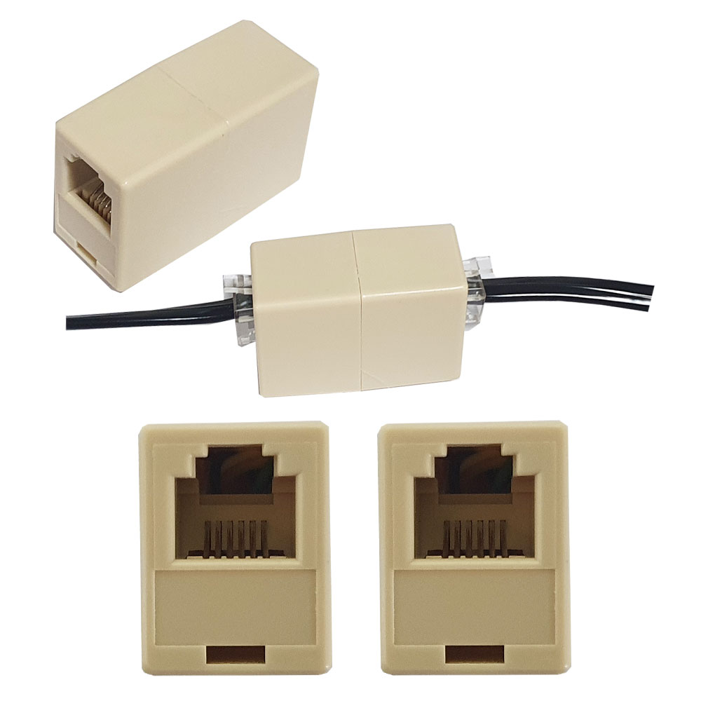 [컴뱅크 전화선 연장 I커플러 일자형]  전화 팩스 RJ11 RJ12 연장 연결 3,630원