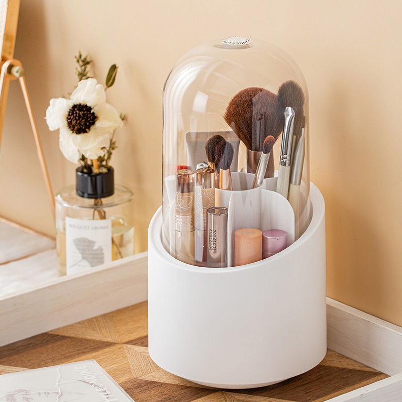 [풀블랭크] 돌려쓰는 회전 브러쉬 정리함 화장품 꽂이 2종, 핑크, 1개 4,900원