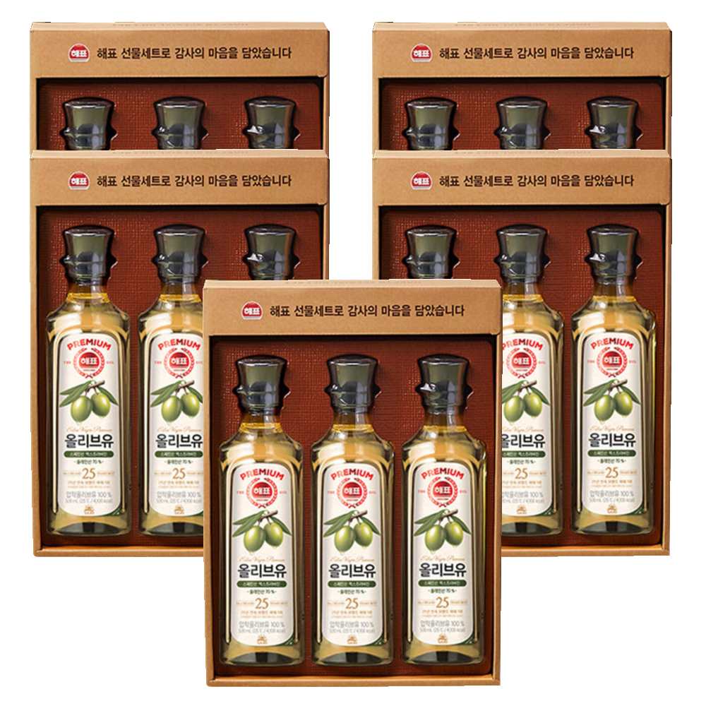 해표 프리미엄유 92호 선물세트 5세트 올리브유 159,400원