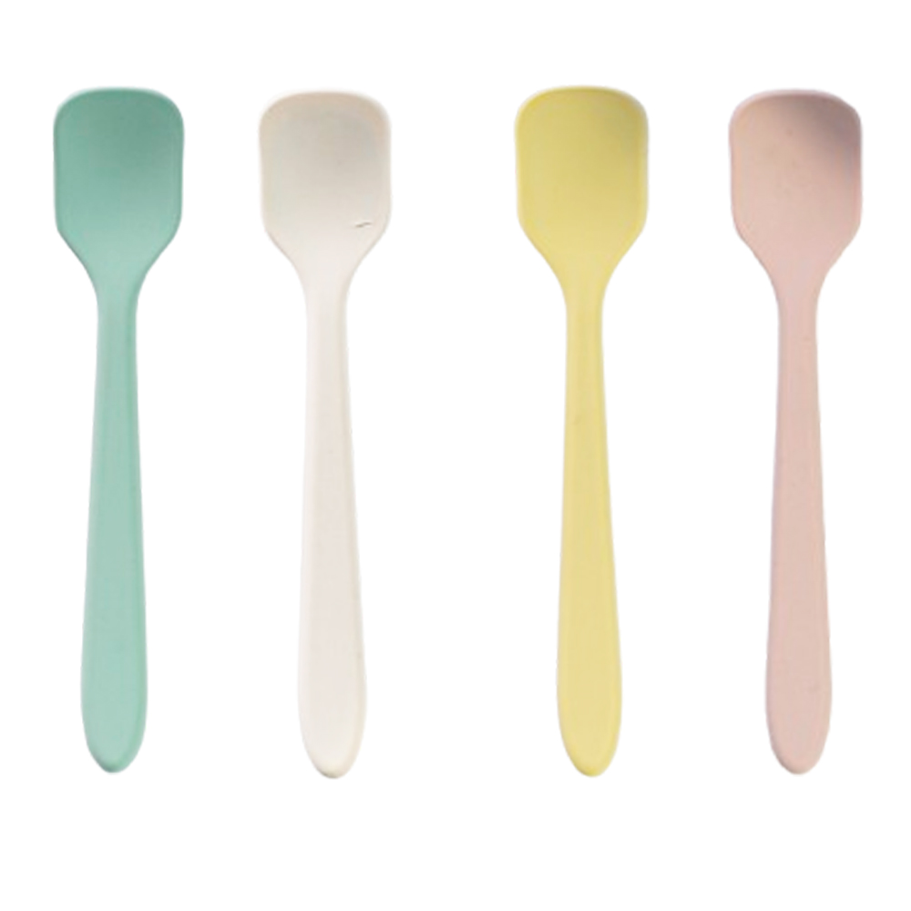소소 실리콘 이유식 요거트 스푼 4종 세트, 1개, 민트+화이트+옐로우+핑크 11,400원