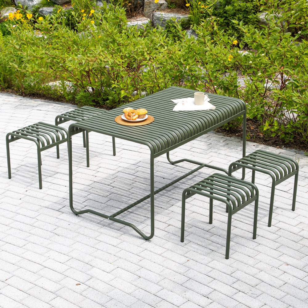 리브 1300 테이블 스툴 4개 실내 야외 4인 세트 카페, 화이트 355,600원