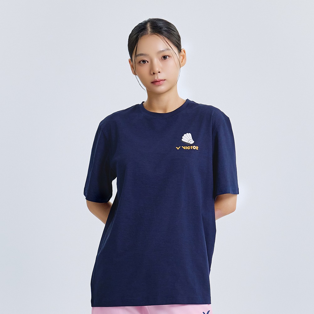 빅터 VICTOR 오버핏 반팔 티셔츠 남녀공용 25ATS008U 배드민턴 탁구 스쿼시 스포츠웨어 33,000원