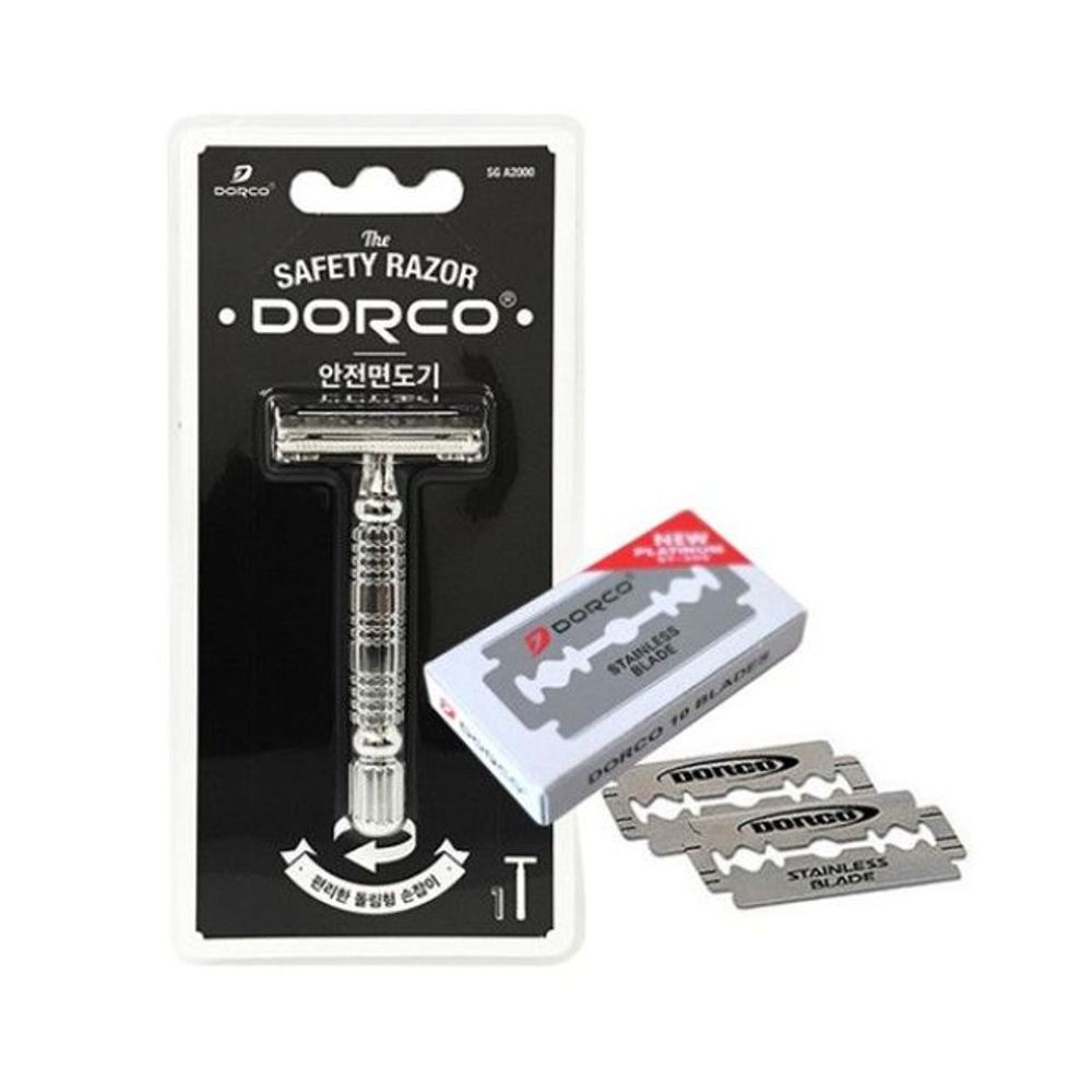 도루코 안전면도기(면도날10P개포함) 양면양날면도기 12,300원