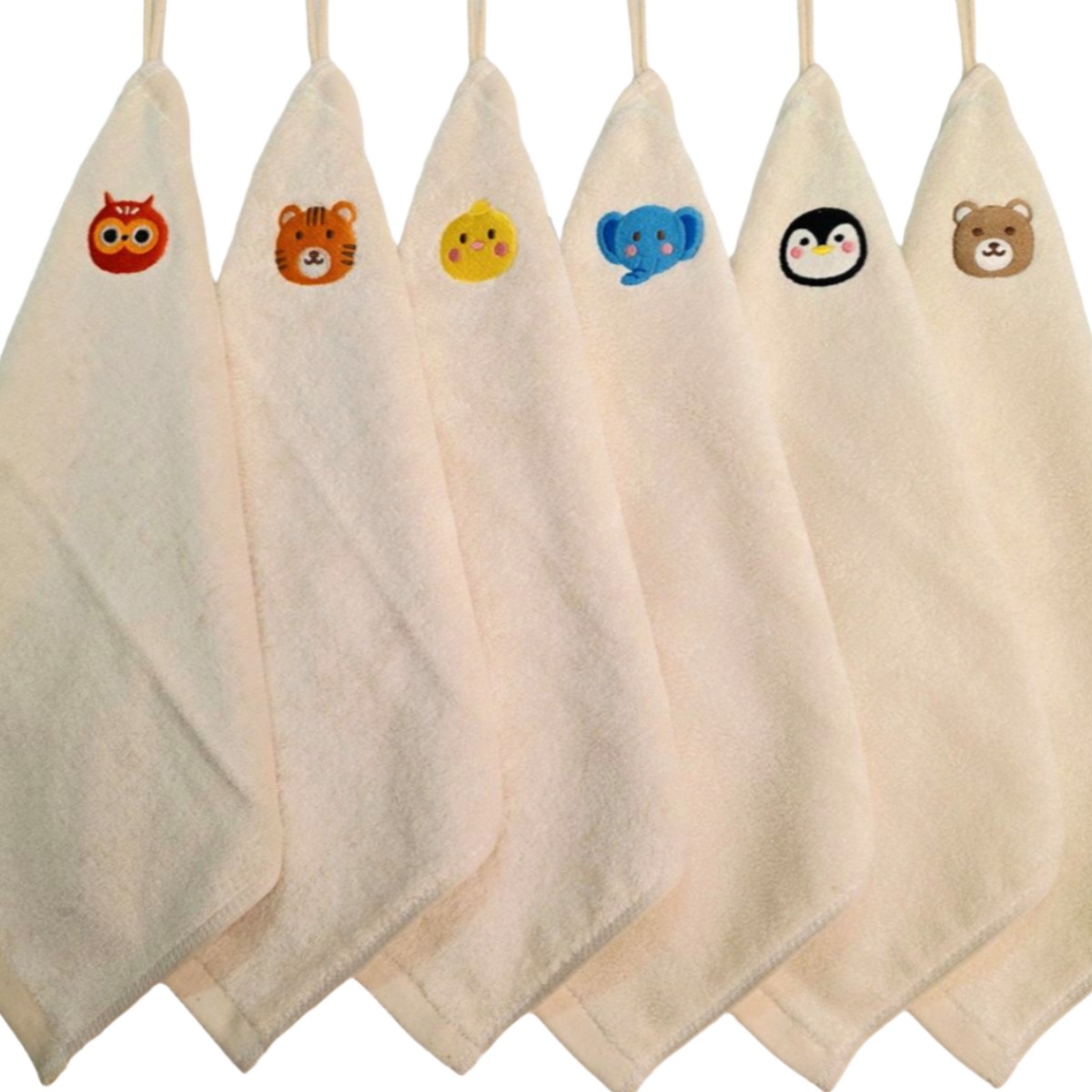 팡팡상점 안전인증 캐릭터수건 유치원 어린이집 이름 자수 고리 수건 5장 1세트 24,900원