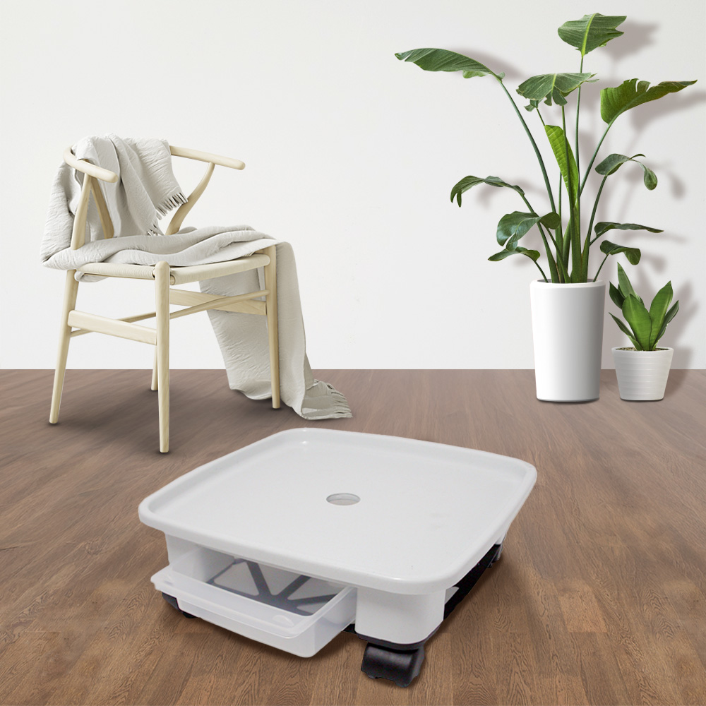 플라팜 이동식 정사각 화분받침대, 화이트, 1개 8,200원