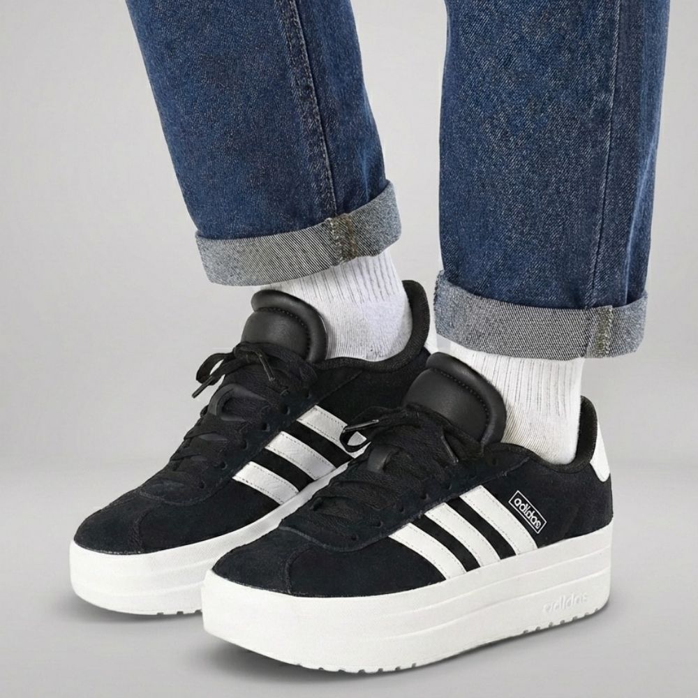 아디다스 키높이 여성 운동화 VL 코트 볼드 키작녀 통굽 스니커즈 주니어 학생 단화 굽높은 신발 54,500원