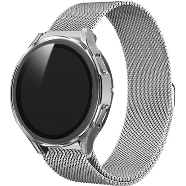 림스테일 갤럭시워치 메탈 스트랩 + 액정보호형 풀커버 케이스, 실버 9,800원