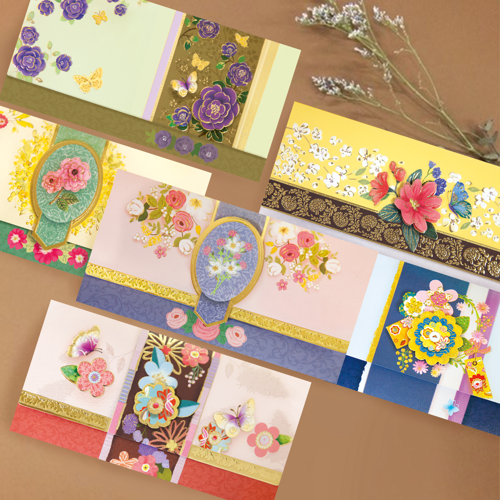 프롬앤투 플라워 용돈봉투 세트 FB1014, 혼합색상, 6개 5,860원