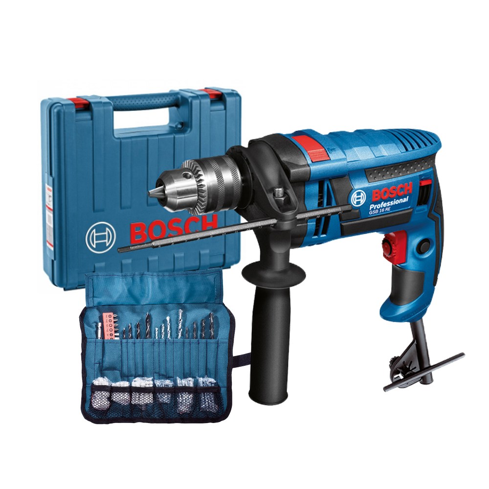 보쉬 GSB16RE 전기 해머드릴 파우치 100PCS 포함 함마 임팩 전동드릴 98,000원