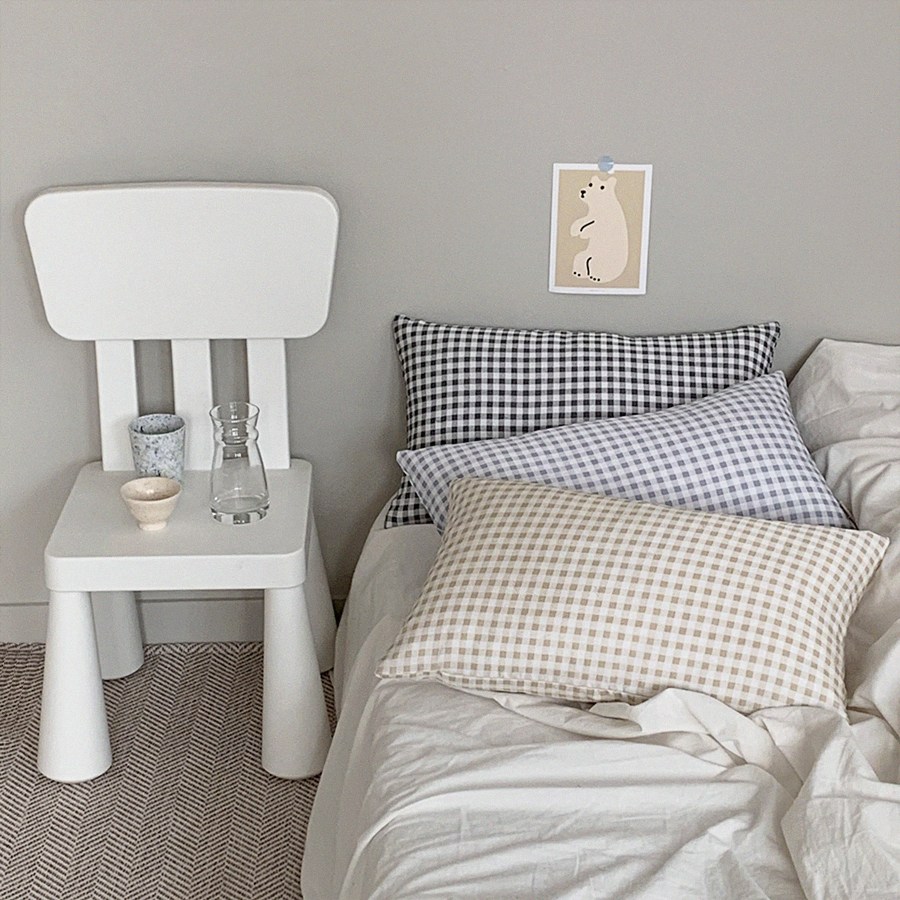 안단테아다지오 체크 풍기인견 유아 아기 쿨 여름 신생아 애착 베개 30x50cm 22,400원