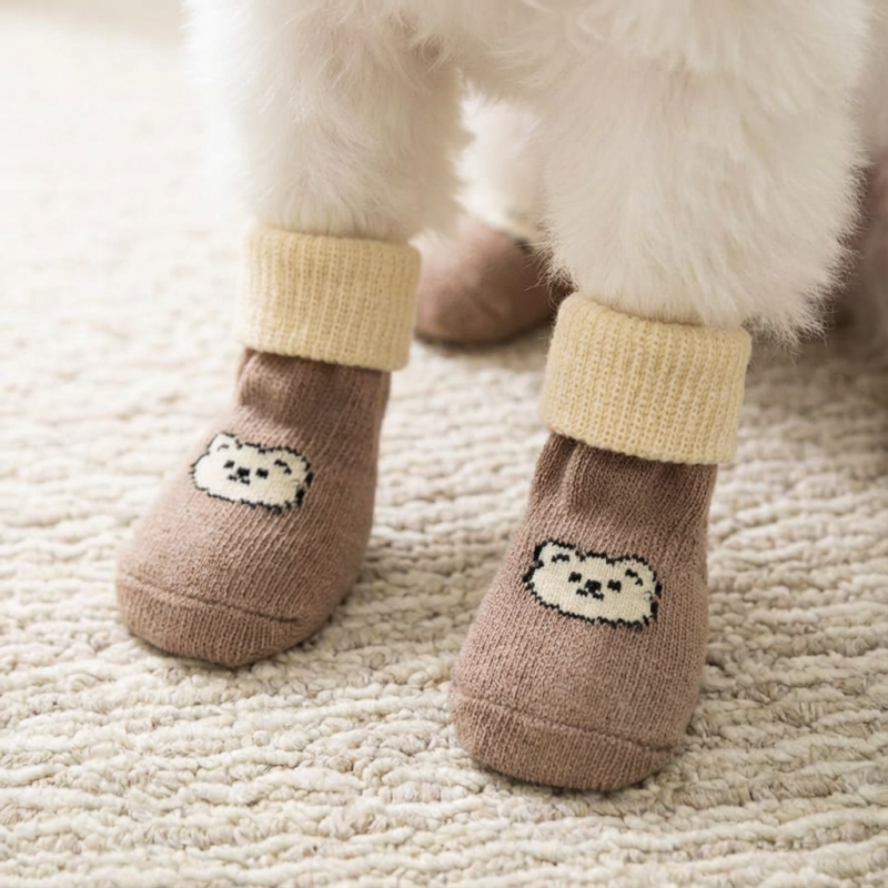융풍 반려동물 양말 강아지 양말 실내용 강아지 보온 양말 강아지 미끄럼방지 양말 4,160원