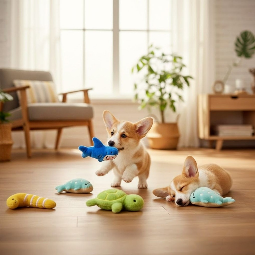 나띵베럴 바다친구들 강아지 삑삑이 봉제인형 장난감 14,100원