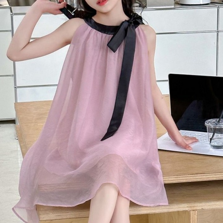 Toruva어린이 여아 우아한 민소매 원피스 리본 장식14세 이상 27,280원