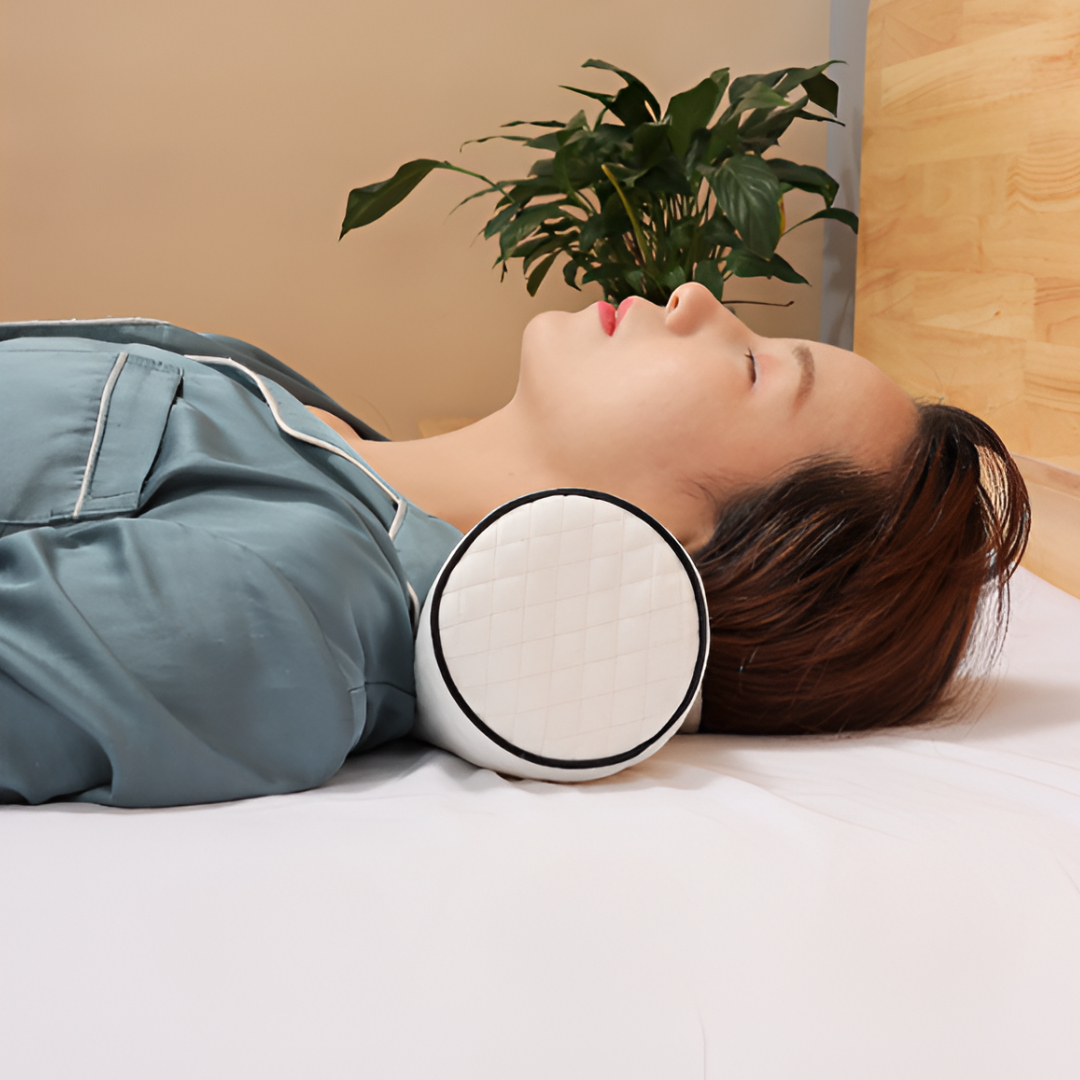 편안한 메모리폼 원통 경추베개, 화이트, 1개 13,990원