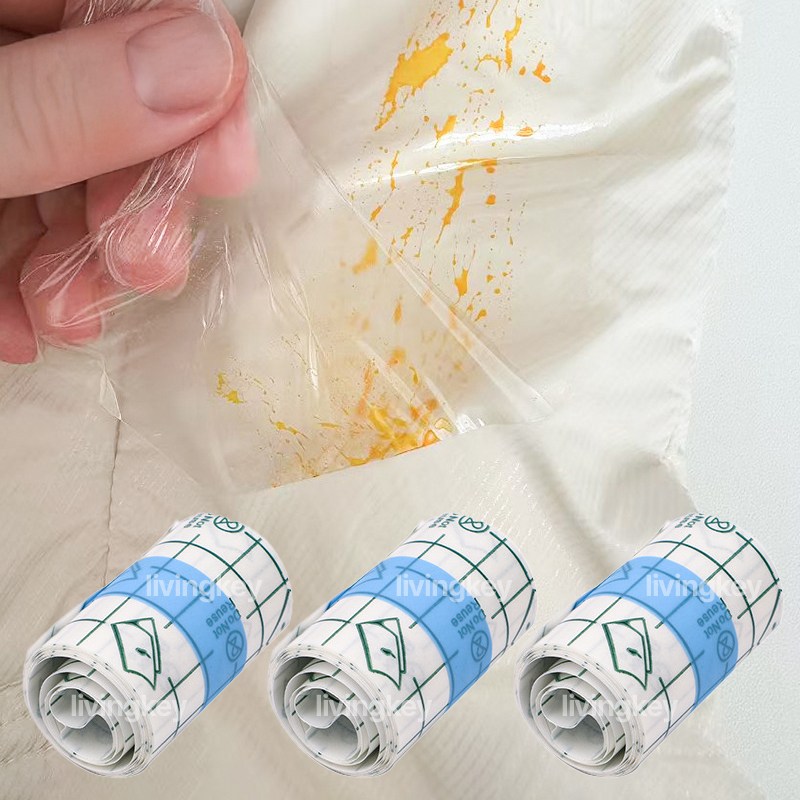 리빙키 옷깃 패딩 셔츠 화장품 얼룩 오염방지 테이프 투명 4,900원