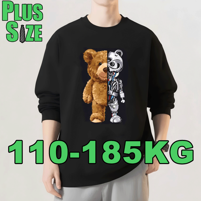 빅사이즈 남자오버핏맨투맨 4XL 5XL 6XL 7XL 남자맨투맨 빅사이즈 남자맨투 맨긴팔티 110-185KG 티셔츠 남성 가을 겨울옷 23,900원