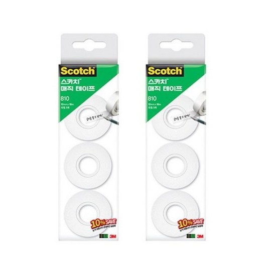스카치 매직 셀로판 테이프 리필 세이빙 팩 3p 810R-3 12mm x 18m 48,600원