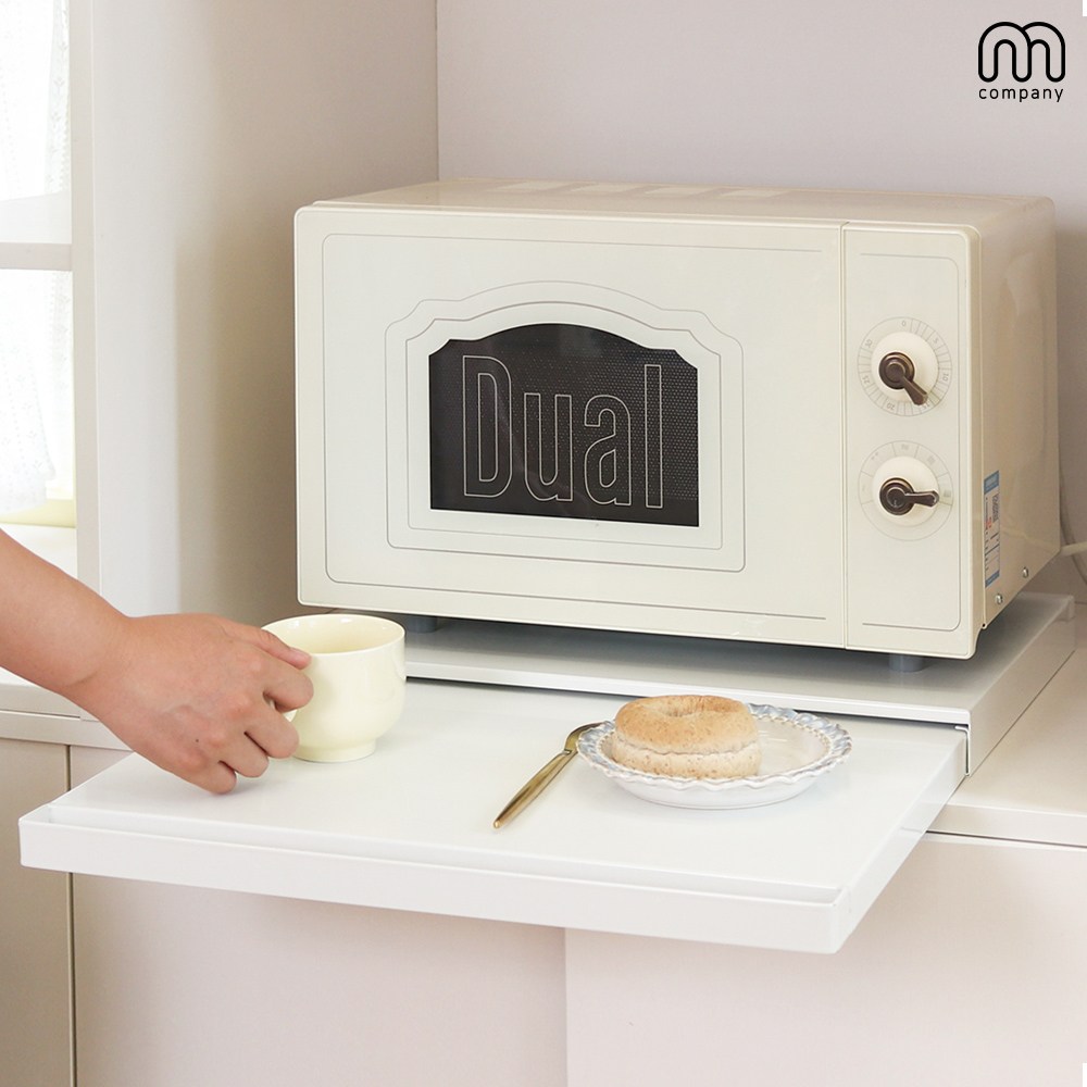 M컴퍼니 주방 간이 식탁 미니 전자레인지 받침대 밥상 테이블 에어프라이어 슬라이딩 트레이 밥솥 렌지 다이 광파오븐 정리대 선반 철제 부엌 렌지대 [FPTMFFL-5410203D0] 37,500원