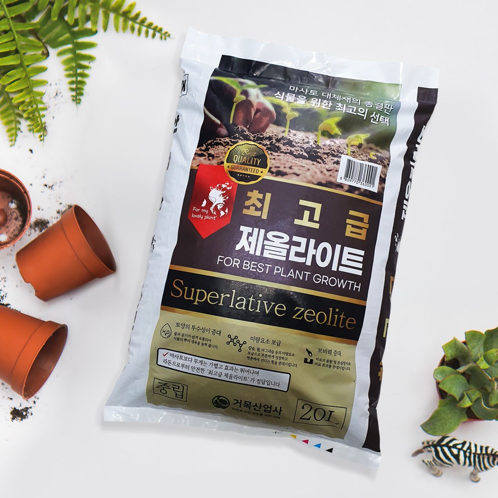 거목산업사 최고급 제올라이트 20L 중립 대포장 프리미엄 마사토 화분멀칭 배수 토질개선 8,690원