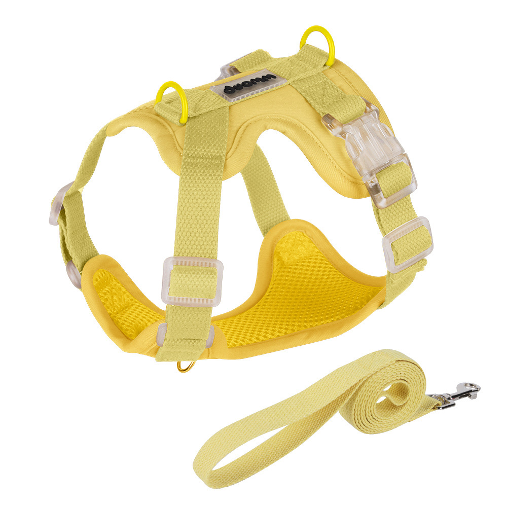 유유라키 반려동물 파스텔 하네스 리드줄세트, 1개, 노랑 9,900원
