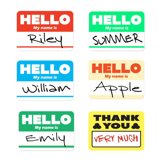 빅 네임스티커(100장) Hello my name is 네임라벨 포장 꾸미기, 블루 8,500원