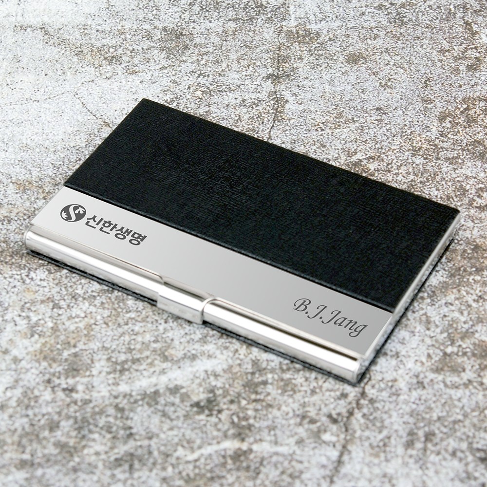 제이엘 명함케이스 이니셜 로고 각인 명함지갑 회사단체선물 9,800원