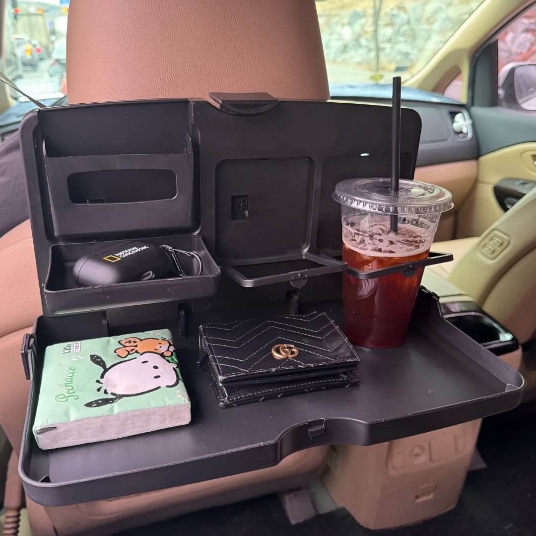 TOROHA 차량 뒷좌석 폴딩 다용도 트레이 테이블, 블랙, 1개 15,000원