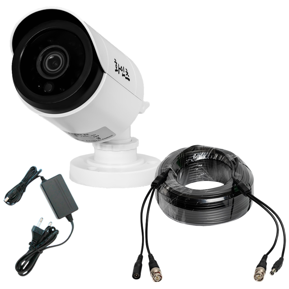 화인츠 200만화소 CCTV 카메라+케이블 패키지+전원 실외 뷸렛 카메라 주차장 매장 적외선 FAC-EQS5320 , AHD용 케이블, 2A 어댑터 35,000원