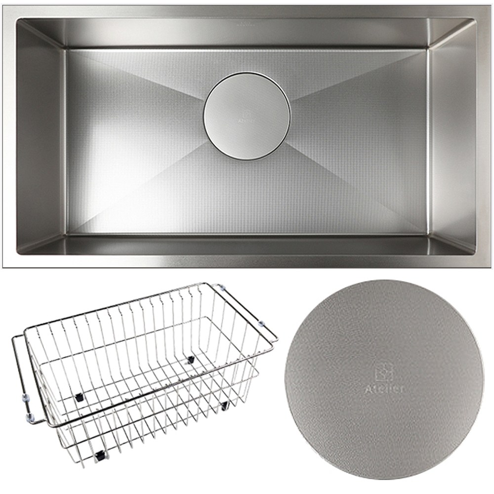 아뜰리에 사각싱크볼 NOVA 830 타공 780 엠보코팅 싱크볼교체, 1세트 560,000원