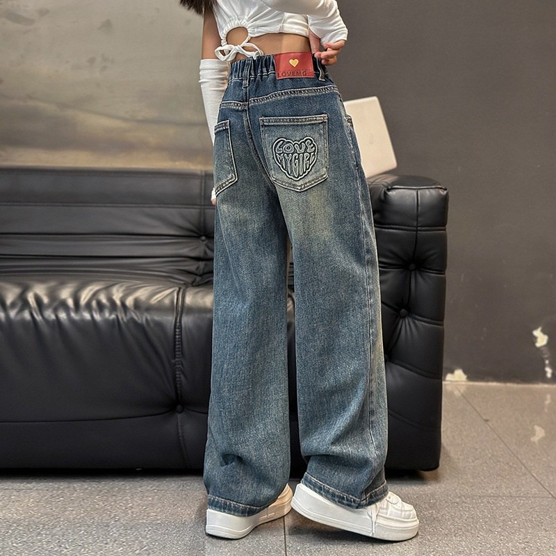 Joyoki 여아 청바지 초등학생 중학생 밴딩 봄가을 청바지 24,600원