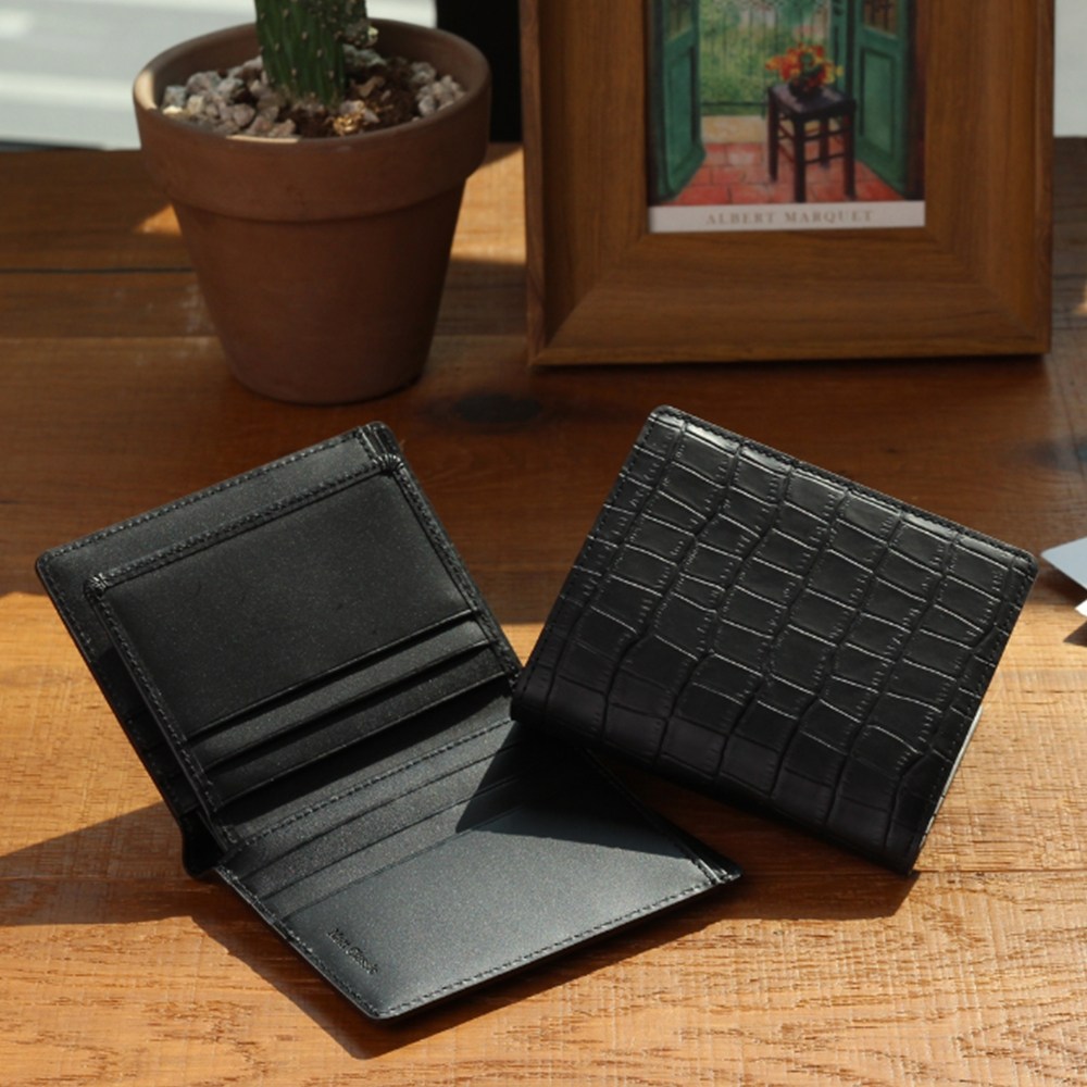 마뜨 소가죽 남자지갑 남성지갑 크로커다일 패턴 중지갑 93,000원
