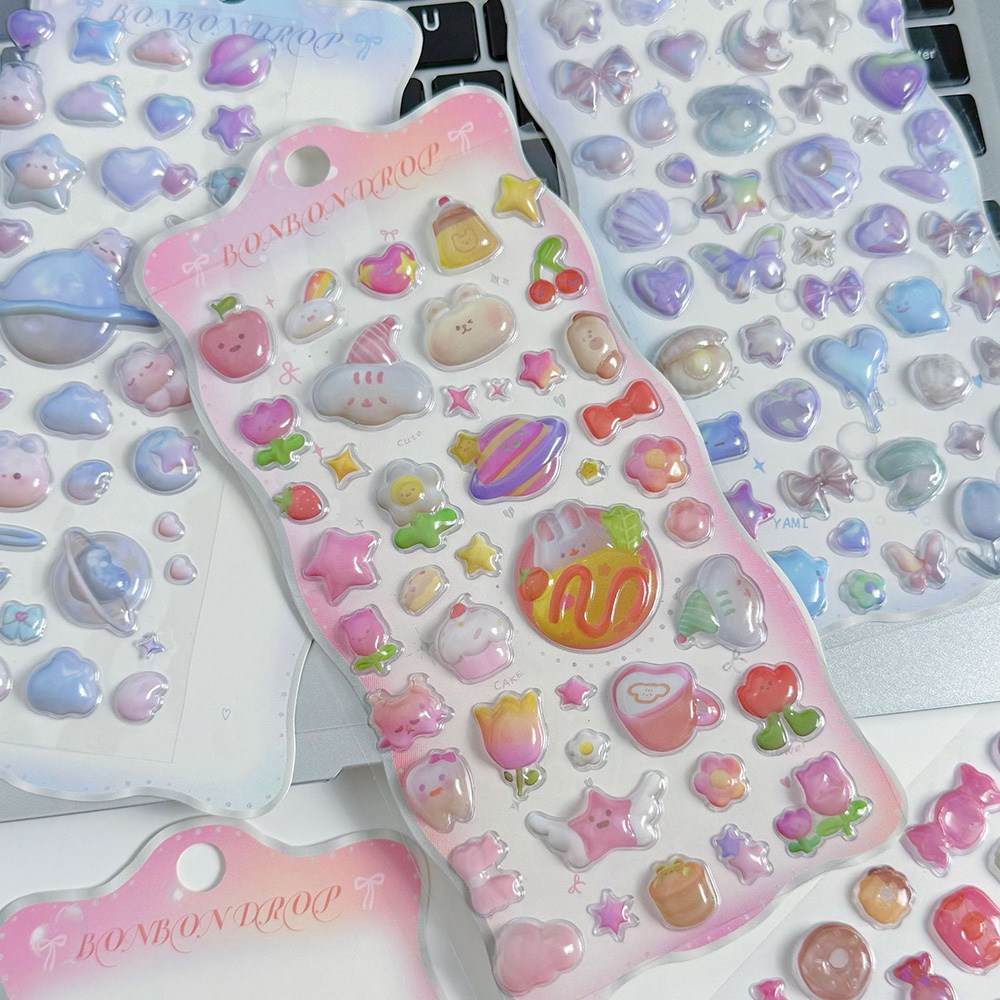 비바로싸 3D 입체 다꾸 에어 폰꾸 스티커 세트, 1개, 8종AB세트 7,900원