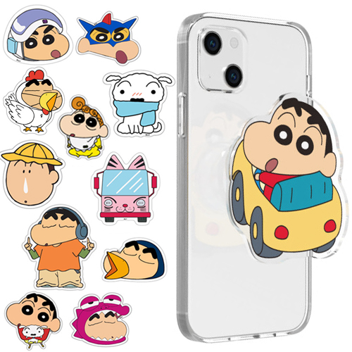 짱구 투명 아크릴 스마트톡 유리 흰둥이 수지 철수 훈이 맹구 / JNC 정품 짱구 투명 아크릴 스마트톡 폰 거치대 11,900원