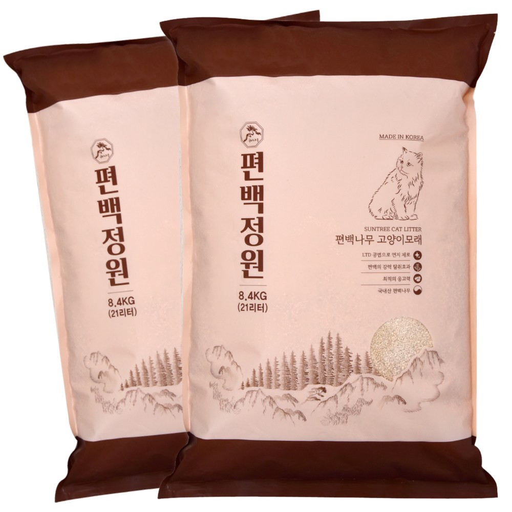 편백정원 국내산 편백나무 크랙형 먼지없는 고양이 모래 대용량 95,000원