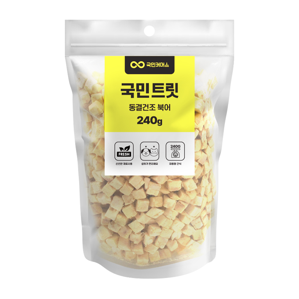 국민트릿 동결건조 북어 240g 애견 강아지 간식 트릿 14,900원