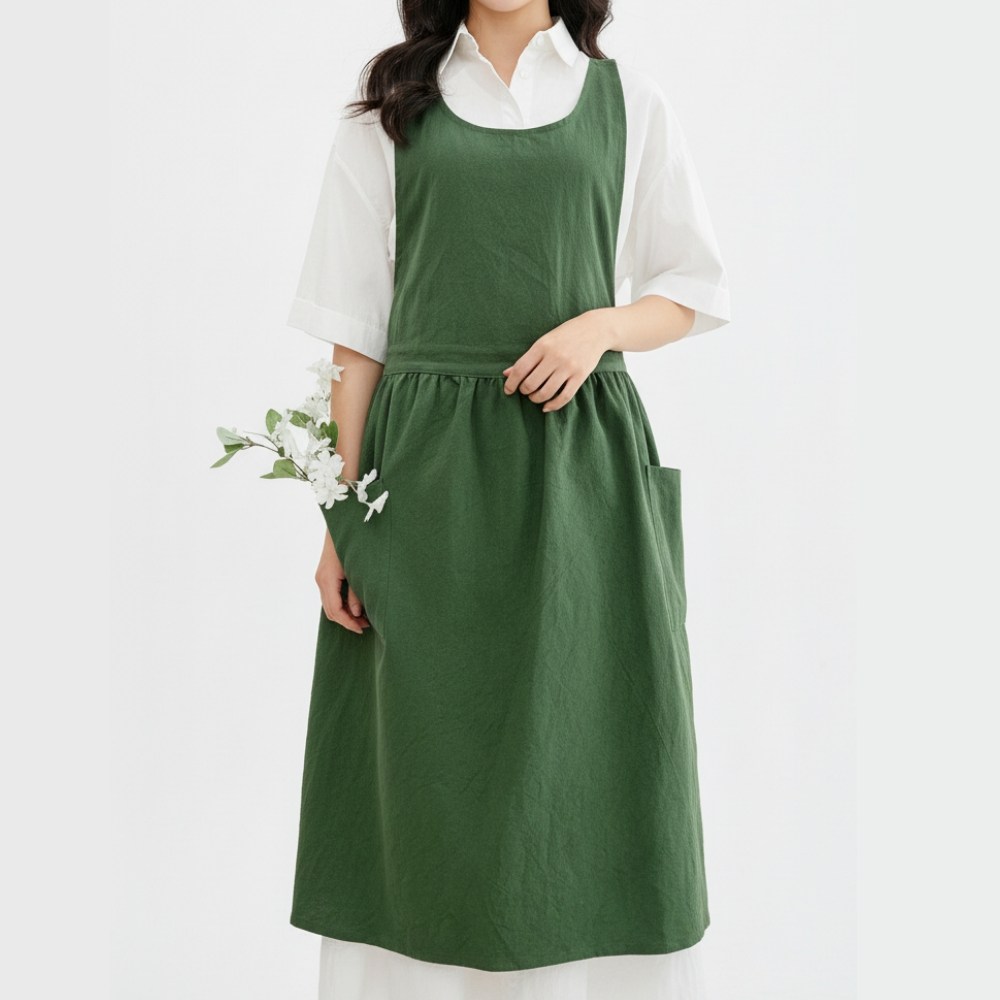 엣모스트 북유럽 린넨 원피스 주방 예쁜 앞치마 17,840원