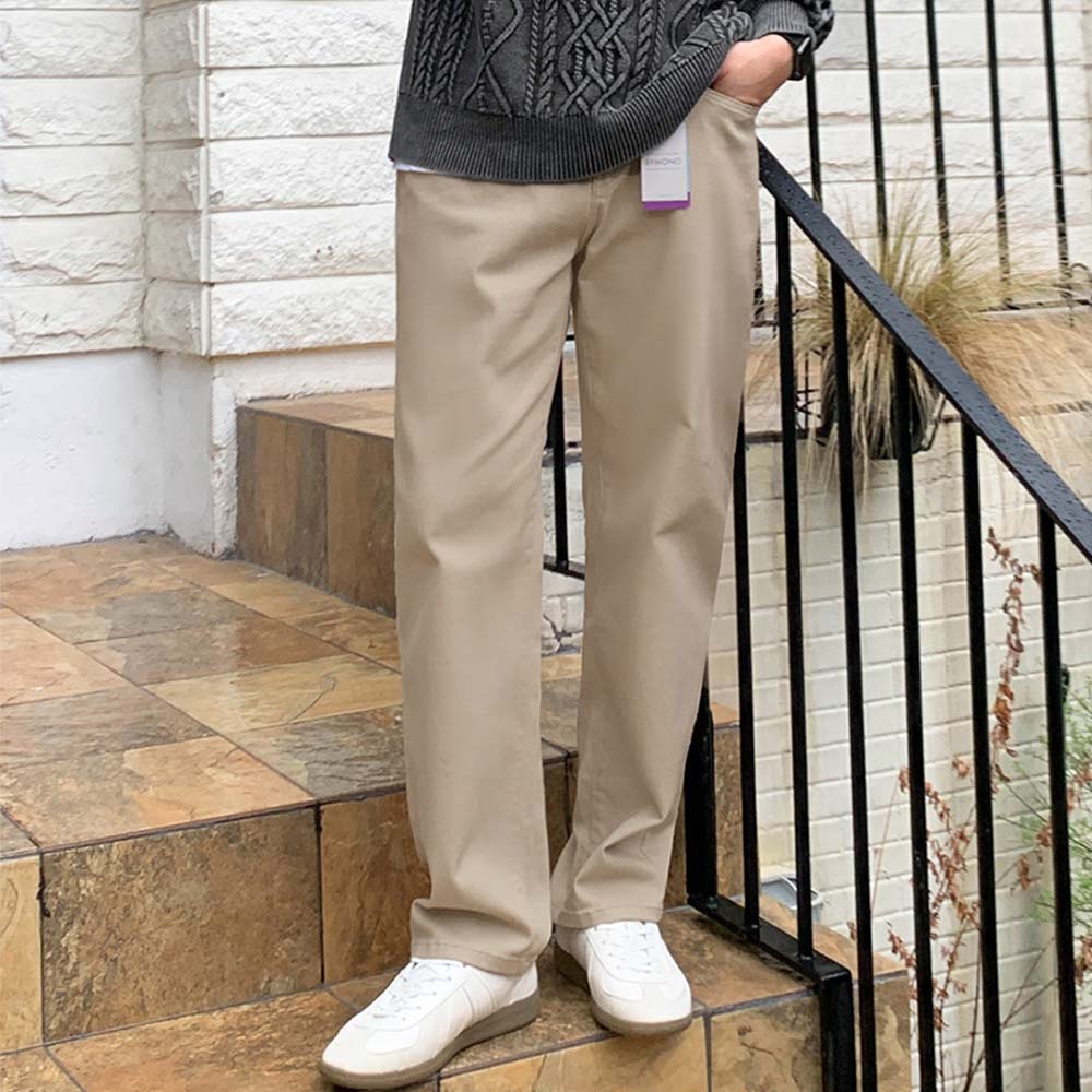 32~44 바이모노 인생 히든밴딩 치노팬츠 남자 빅사이즈 팬츠 바지 남성 사계절 면 밴딩 바지 블랙 네이비 베이지 32 34 36 38 40 42 44 48,900원