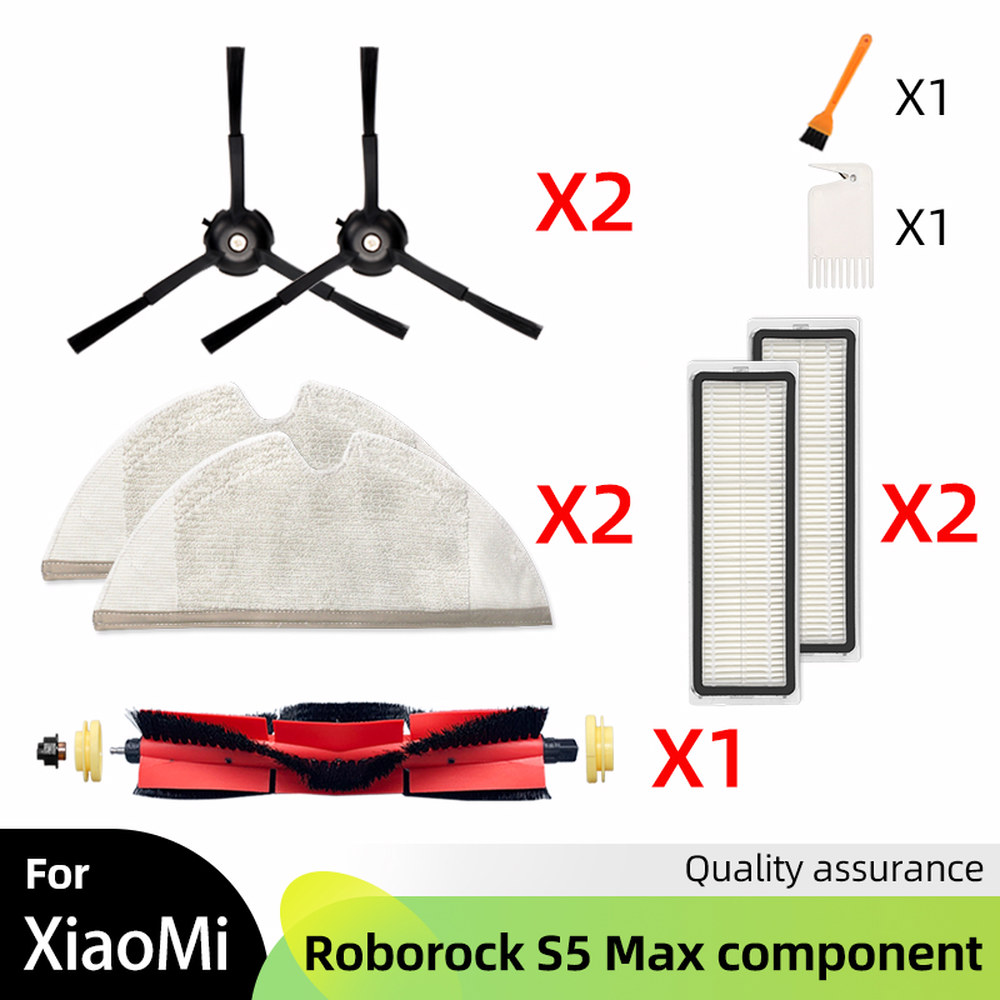 호환품 샤오미 1S Roborock S5 Max S6 MaxV Pure E4 E5 진공 청소기 액세서리, 메인 사이드 브러시 커버, HEPA 필터 걸레 부품 20,600원
