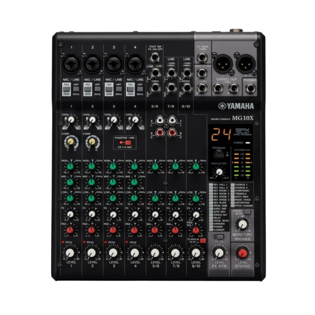 야마하 MG10X YAMAHA PA & SR 용 10채널 믹싱 콘솔 SPX디지털이펙터 24종류포함 믹서 /USB 인터페이스 비탑재 모델/ MG-10X, 현재가 408,440원