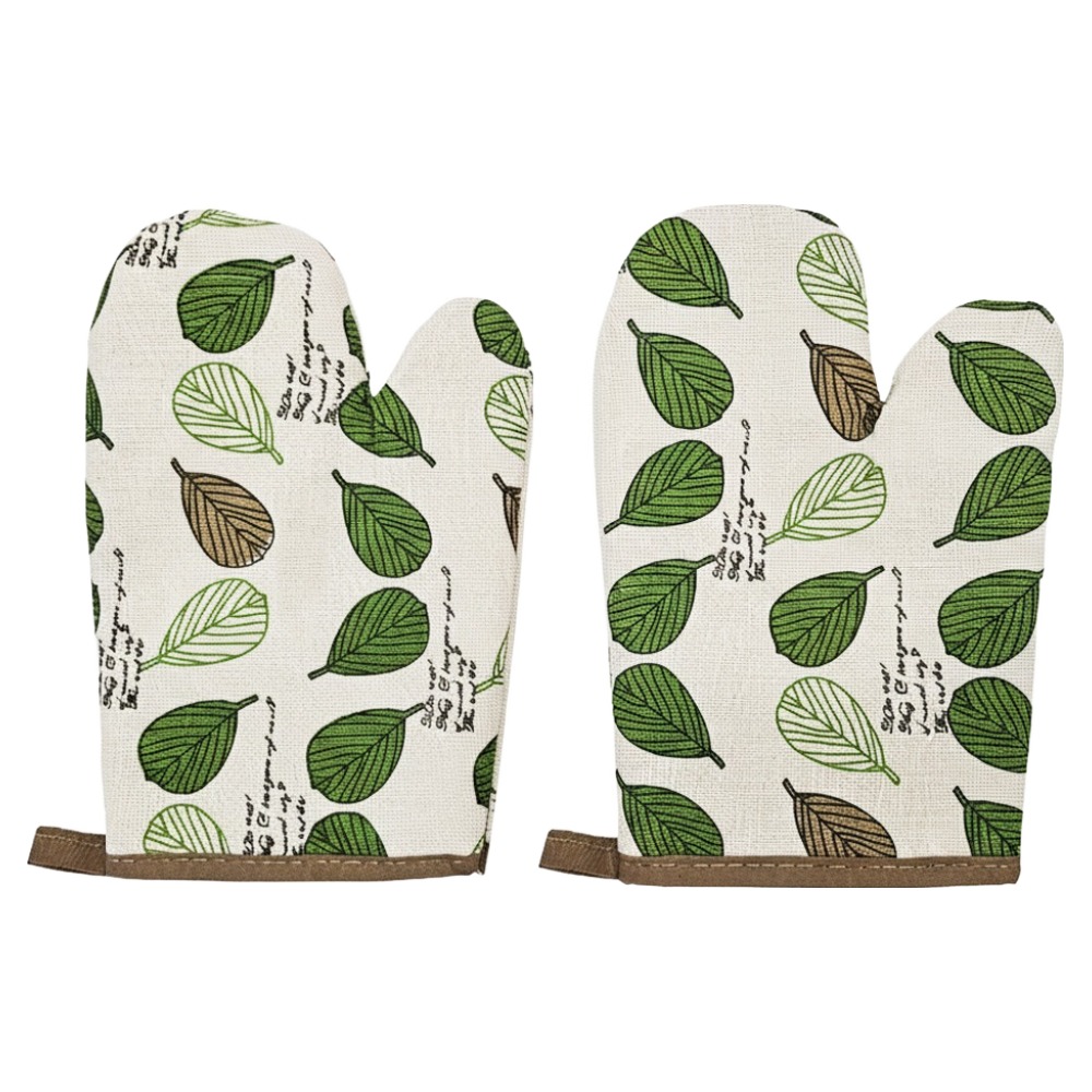 행복술술 북유럽 감성 나뭇잎패턴 패브릭 오븐 주방장갑 5,490원