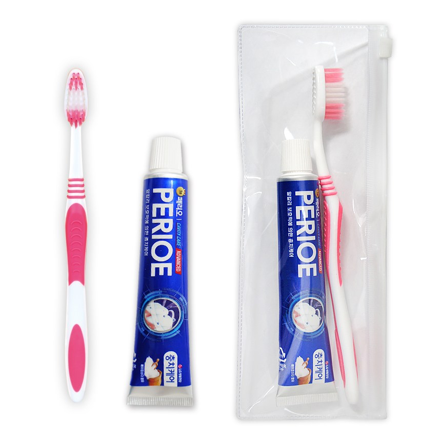 페리오 소확행몰 여행용 엘지치약20g 치약칫솔 지퍼백파우치 세트, 1개 940원