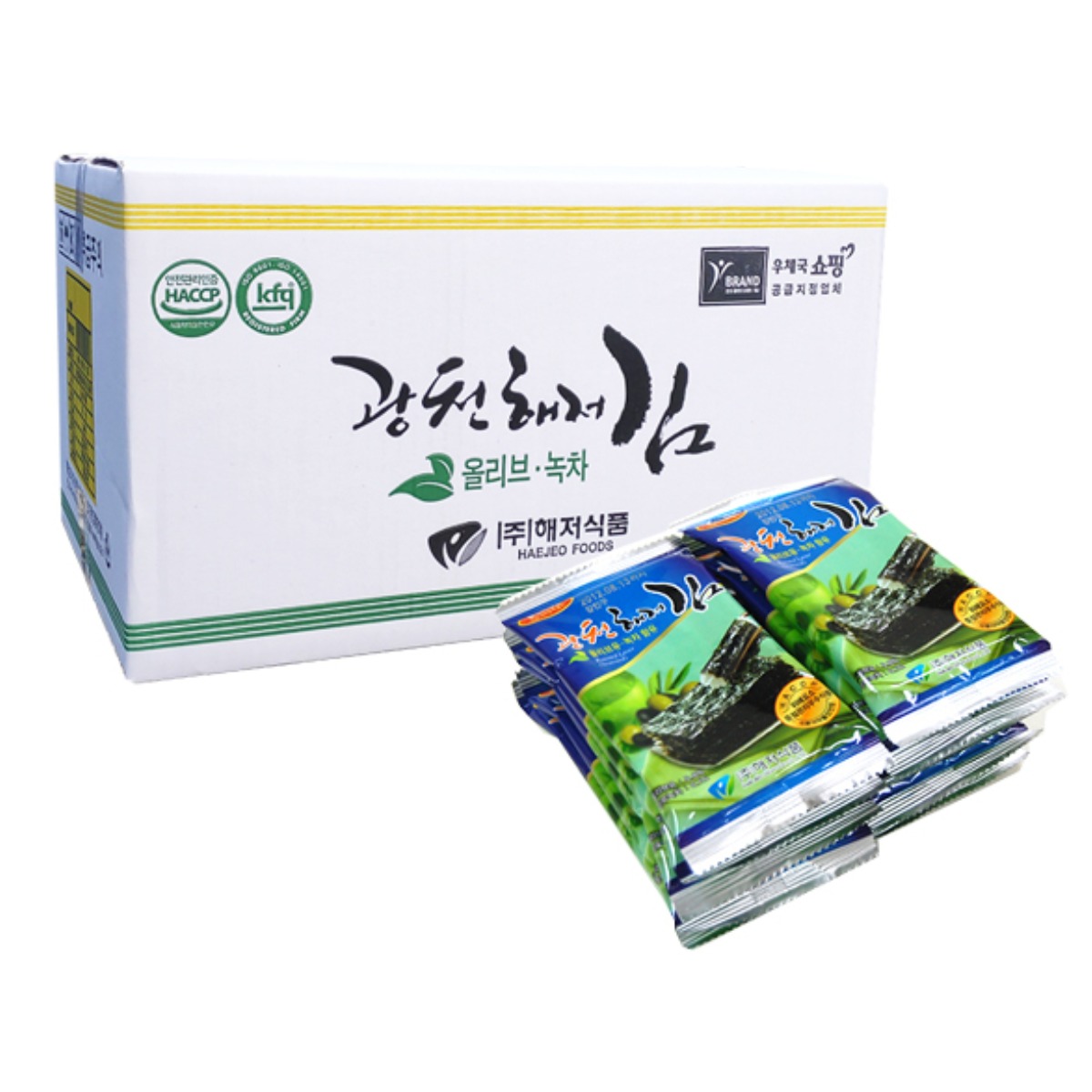 광천해저김 올리브녹차 미니도시락김 2g 240봉, 240개, 단일상품 40,000원