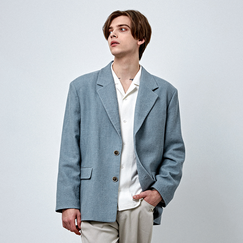 커스텀어스 남성용 피그먼트 세미 포멀 오버핏 자켓 CXS24SWJK214 128,540원