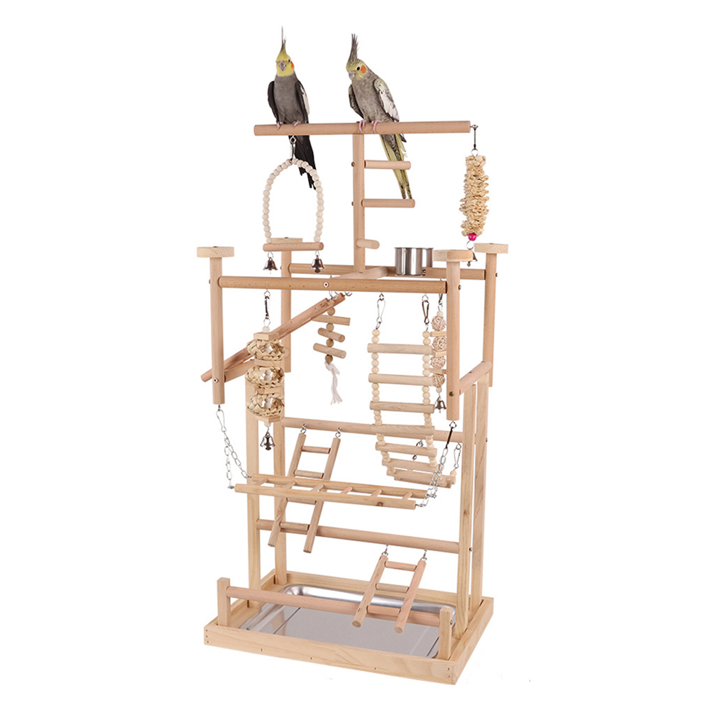 칠시 앵무새 원목 대형 놀이터 횃대, 혼합색상, 1개 69,800원