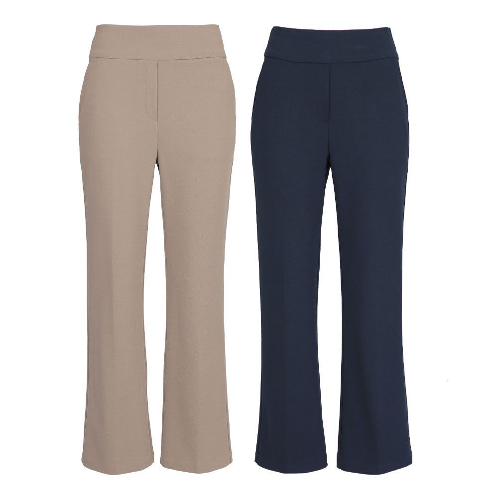 [투엘라] (1+1) 뱃살 제로 빅밴드 여성 골프 부츠컷 팬츠_ 숏/롱기장 S-2XL 데일리핏 스판 세미부츠컷 6color [자체제작] 2ELA 49,870원