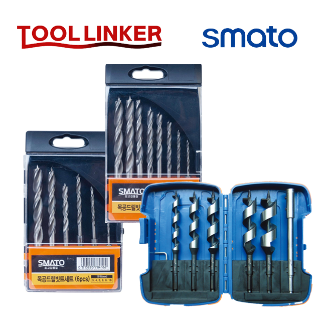 스마토 목공 드릴비트 세트 목공 드릴 세트 6본조 8본조 연결대 포함 3 4 5 6 7 8 9 10 12 16 19 23 25 10,720원