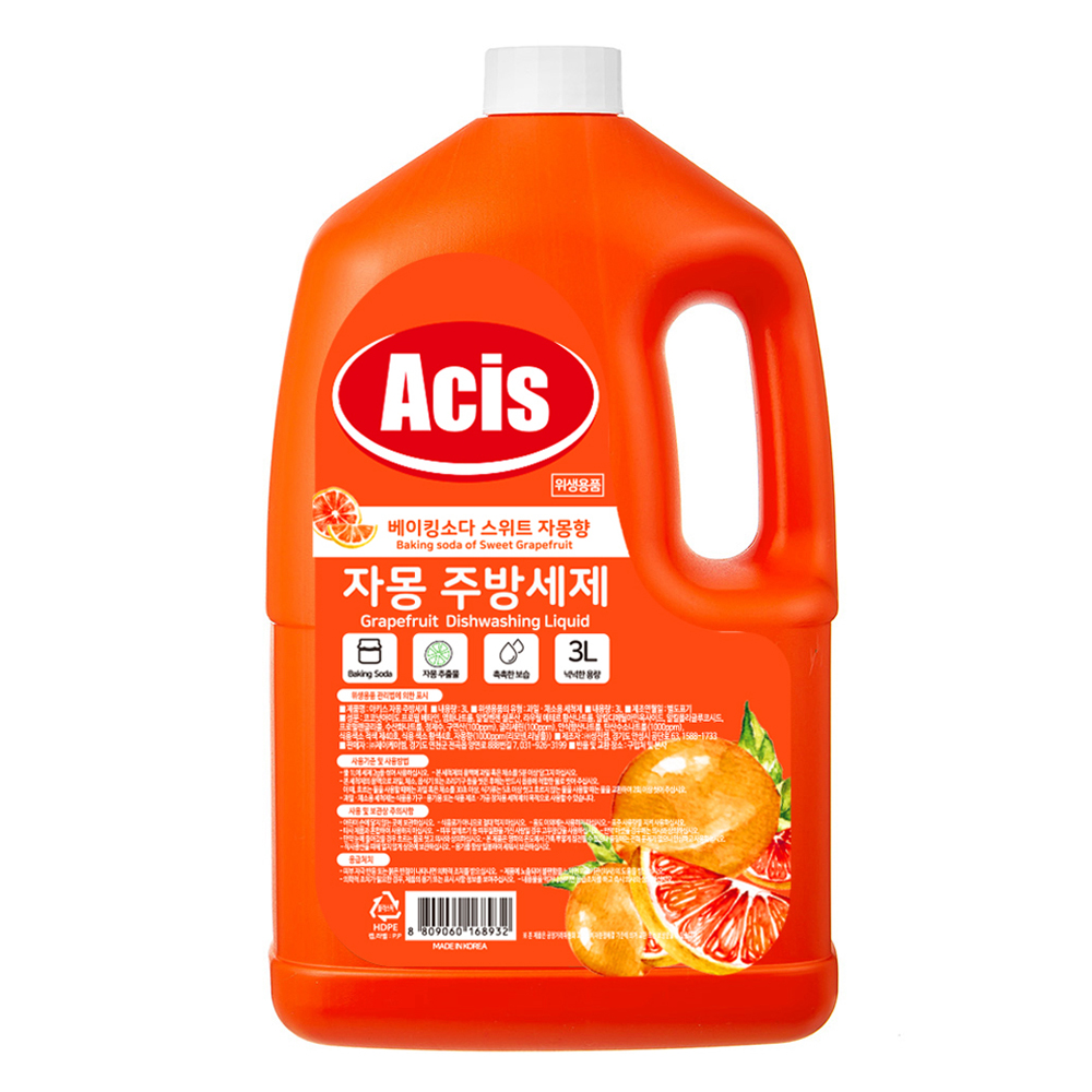 아키스 베이킹소다 스위트 자몽 주방세제, 3L, 1개 6,900원
